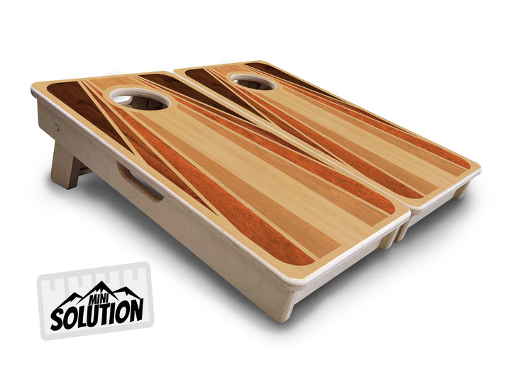 Mini Cornhole Boards - Retro Wood