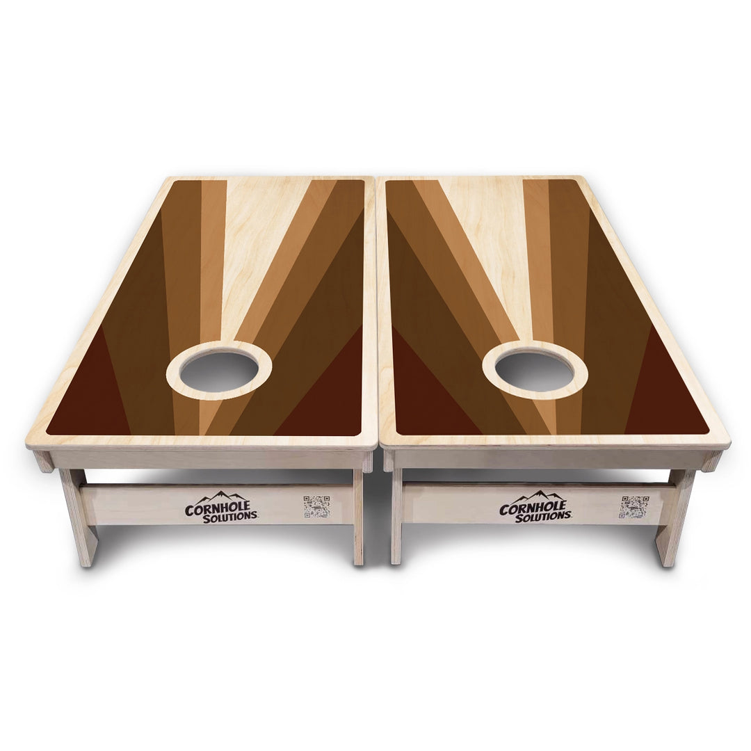 Retro Wood Triangle Cornhole Boards – Tournament Series