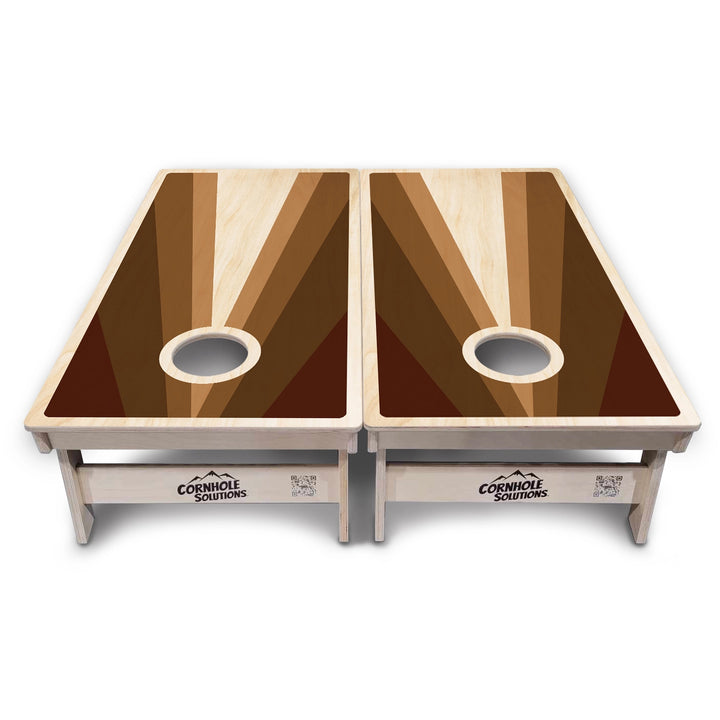 Retro Wood Triangle Cornhole Boards – Tournament Series