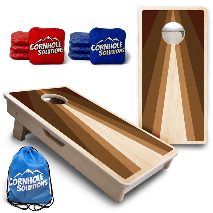 Retro Wood Triangle - Mini or Vacation Size Cornhole Boards