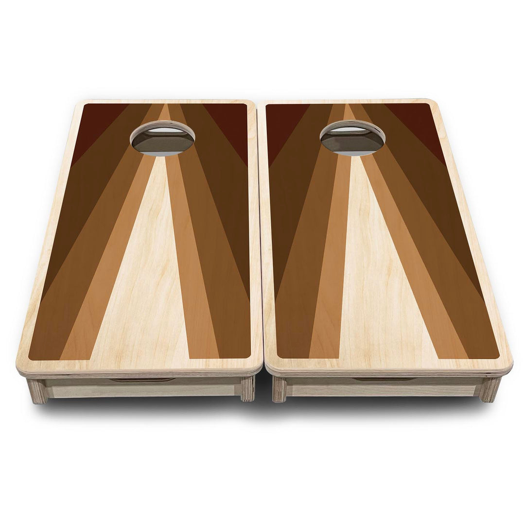 Retro Wood Triangle - Mini or Vacation Size Cornhole Boards