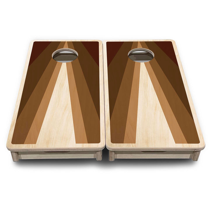 Retro Wood Triangle - Mini or Vacation Size Cornhole Boards