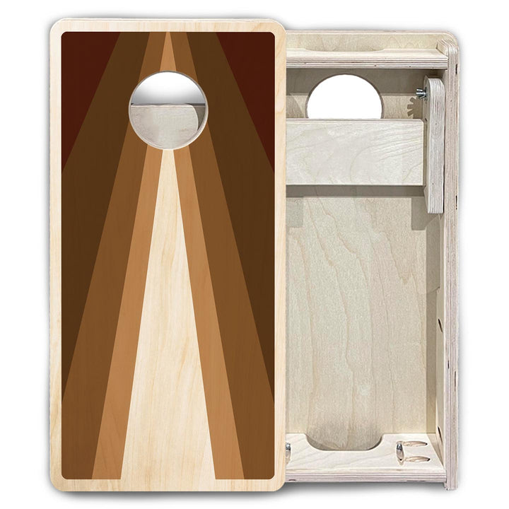 Retro Wood Triangle - Mini or Vacation Size Cornhole Boards