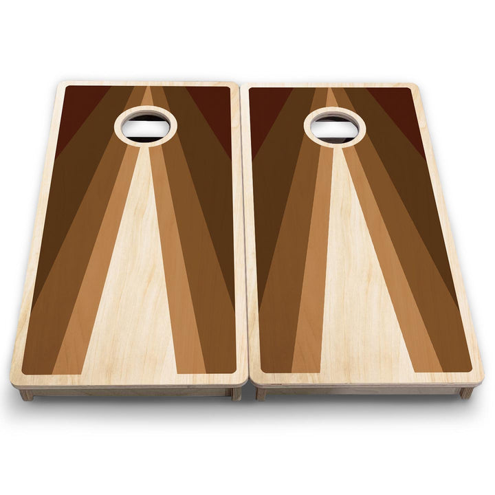 Retro Wood Triangle - Mini or Vacation Size Cornhole Boards