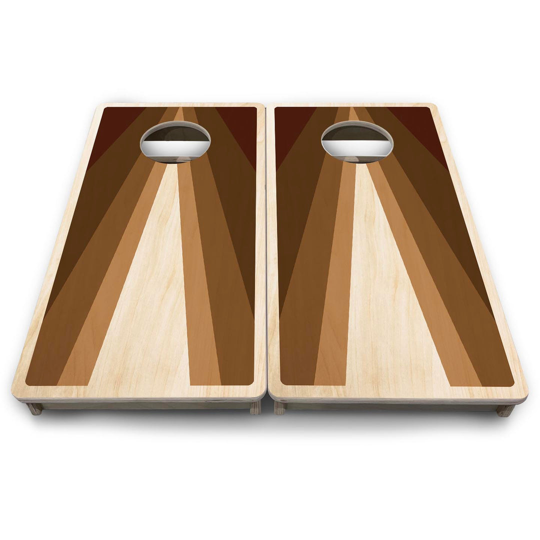 Retro Wood Triangle - Mini or Vacation Size Cornhole Boards