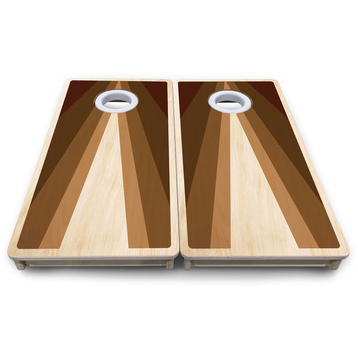 Retro Wood Triangle - Mini or Vacation Size Cornhole Boards
