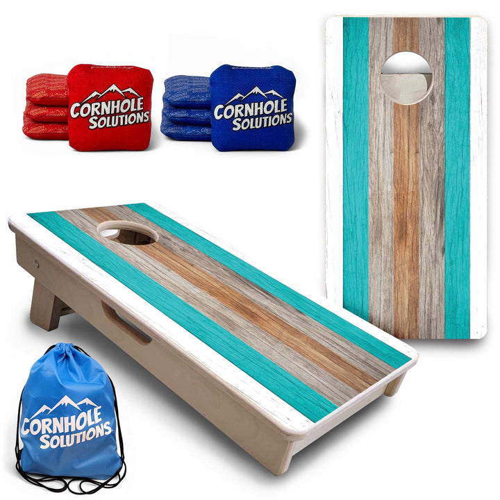 Driftwood Teal - Mini or Vacation Size Cornhole Boards