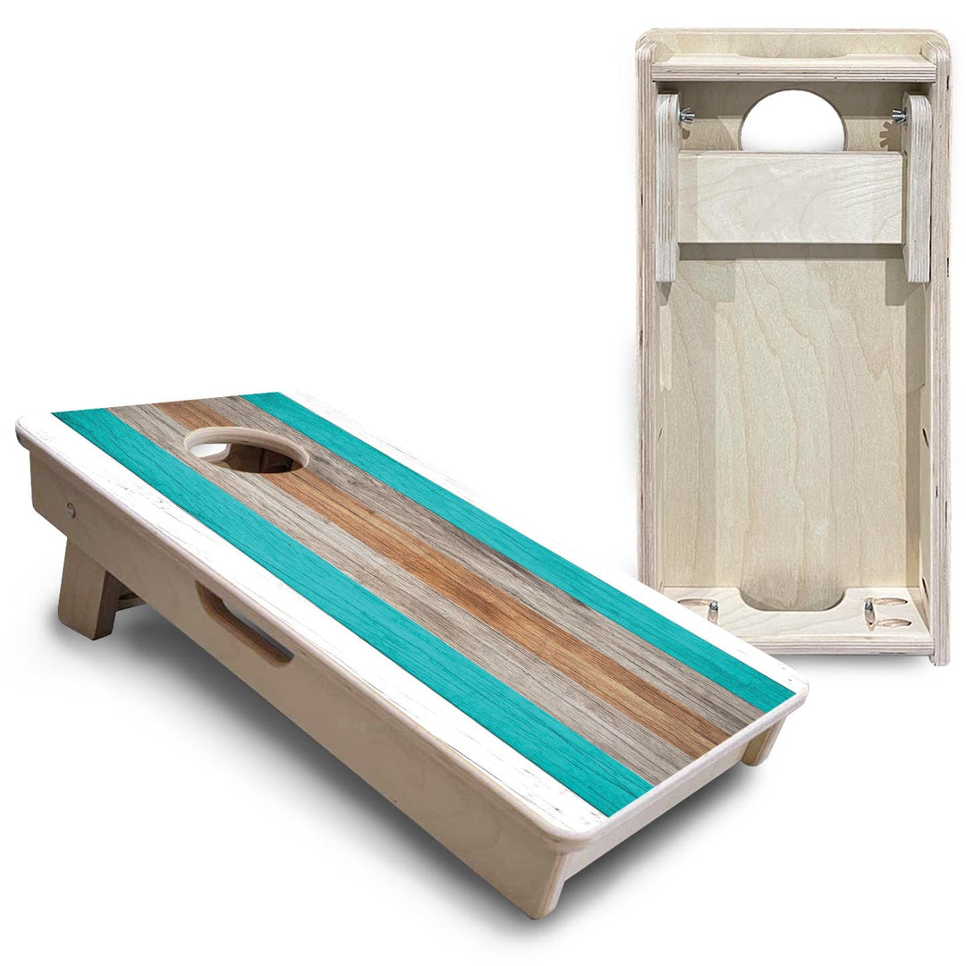 Driftwood Teal - Mini or Vacation Size Cornhole Boards