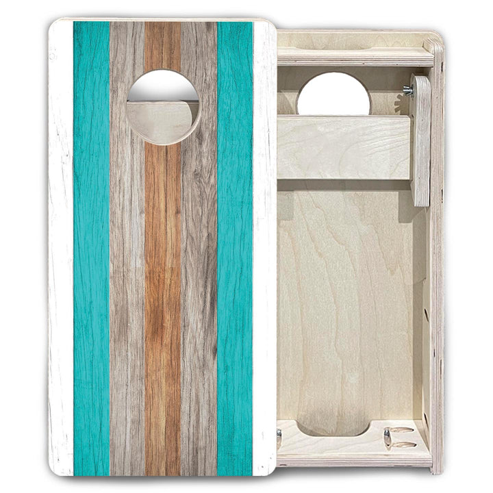 Driftwood Teal - Mini or Vacation Size Cornhole Boards