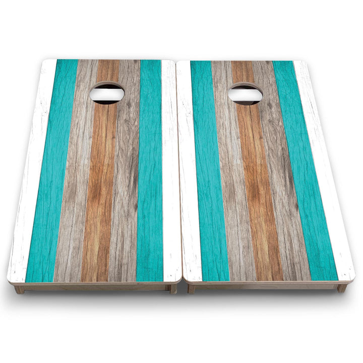 Driftwood Teal - Mini or Vacation Size Cornhole Boards