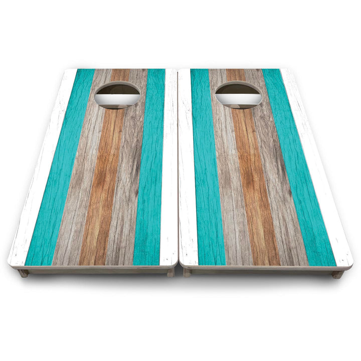Driftwood Teal - Mini or Vacation Size Cornhole Boards
