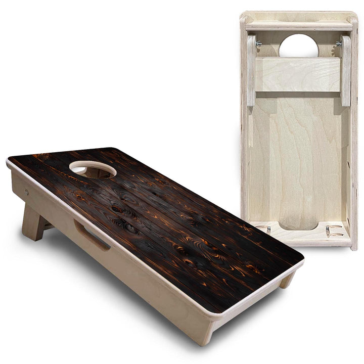 Dark Burnt Wood - Mini or Vacation Size Cornhole Boards