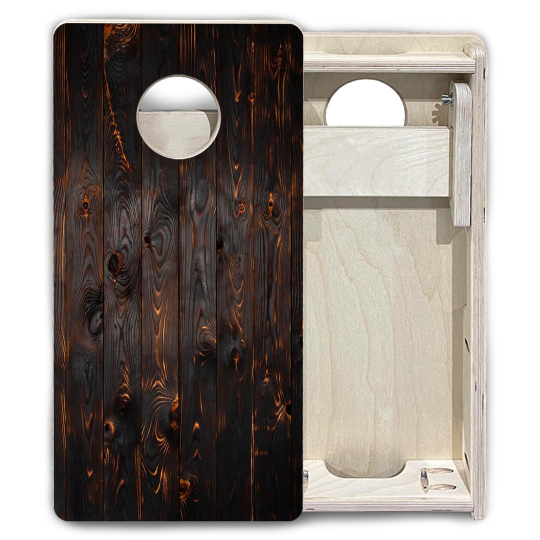 Dark Burnt Wood - Mini or Vacation Size Cornhole Boards