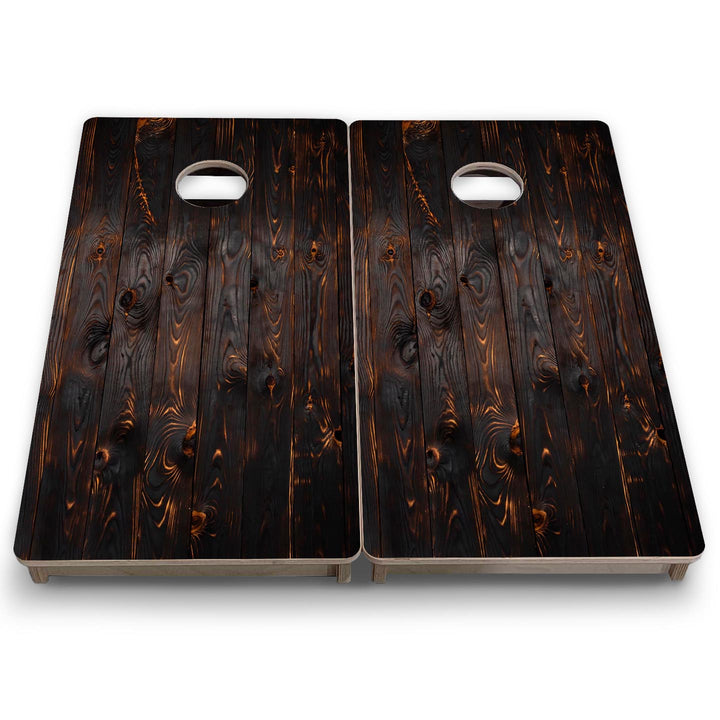Dark Burnt Wood - Mini or Vacation Size Cornhole Boards