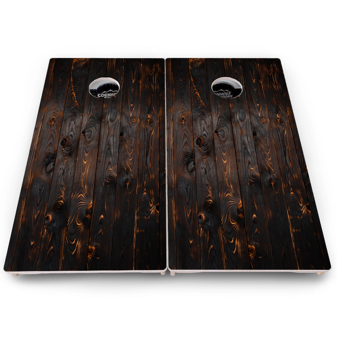 Woodgrain Stripe Cornhole Boards – Pro Lite or Pro Elite