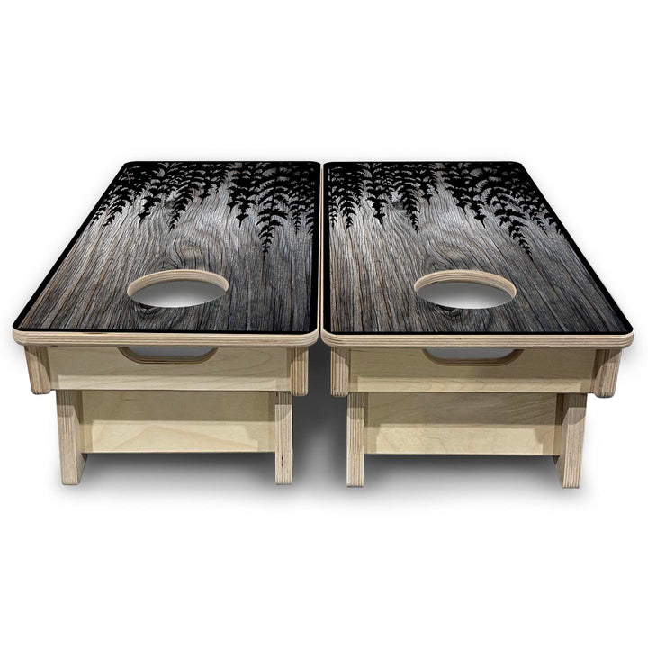 Grey Pine Trees - Mini or Vacation Size Cornhole Boards