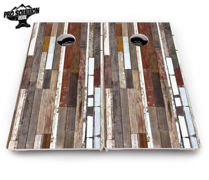 Colorful Planks Cornhole Boards - Pro Solution Elite Series