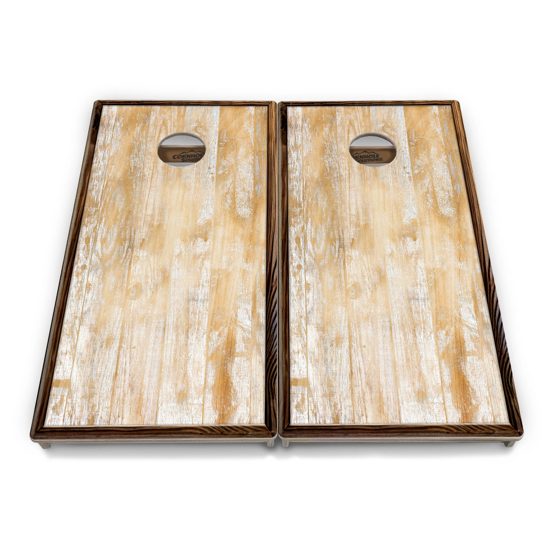 Framed Rustic Wood Cornhole Boards – Tournament Series