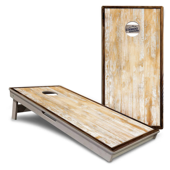 Framed Rustic Wood Cornhole Boards – Tournament Series