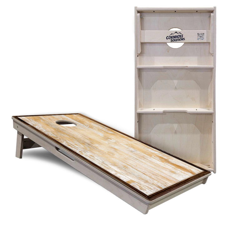 Framed Rustic Wood Cornhole Boards – Tournament Series