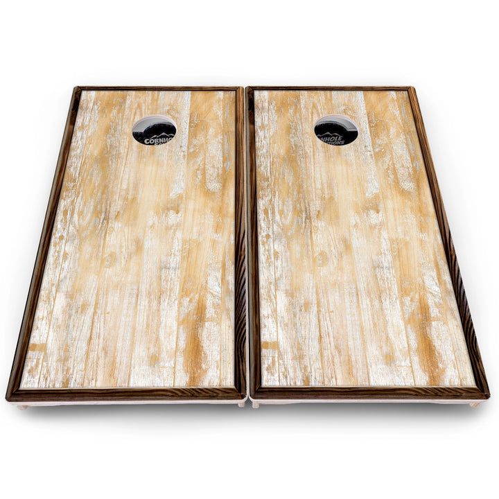 Woodgrain Stripe Cornhole Boards – Pro Lite or Pro Elite