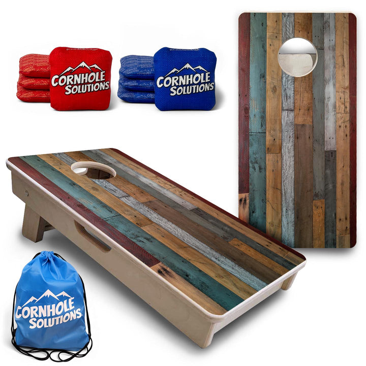 Metallic Wood Planks - Mini or Vacation Size Cornhole Boards