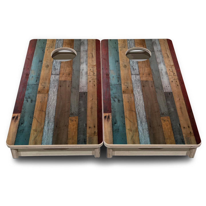 Metallic Wood Planks - Mini or Vacation Size Cornhole Boards