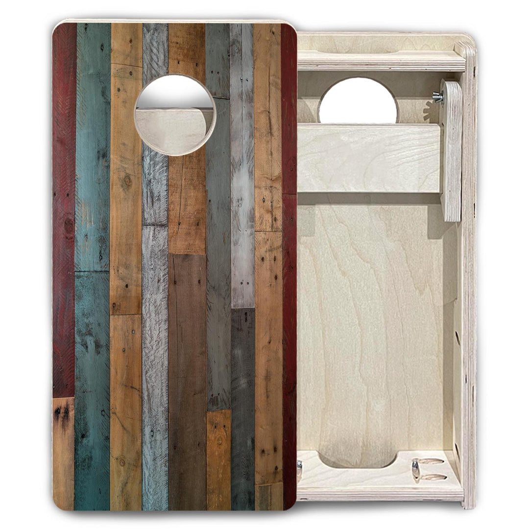 Metallic Wood Planks - Mini or Vacation Size Cornhole Boards