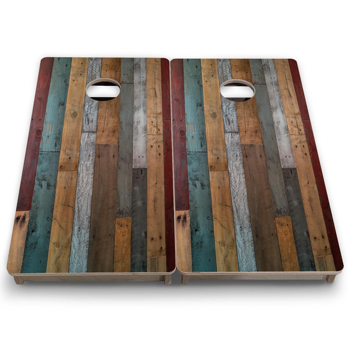 Metallic Wood Planks - Mini or Vacation Size Cornhole Boards