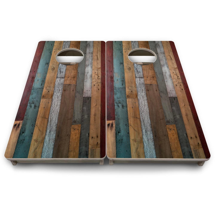Metallic Wood Planks - Mini or Vacation Size Cornhole Boards