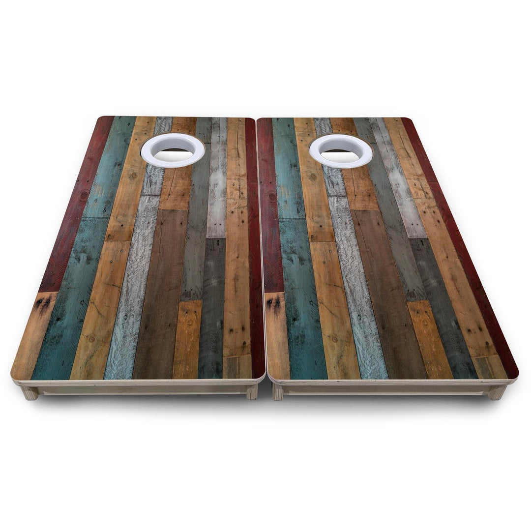 Metallic Wood Planks - Mini or Vacation Size Cornhole Boards
