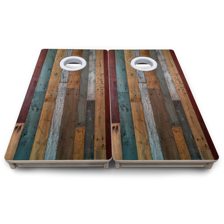 Metallic Wood Planks - Mini or Vacation Size Cornhole Boards