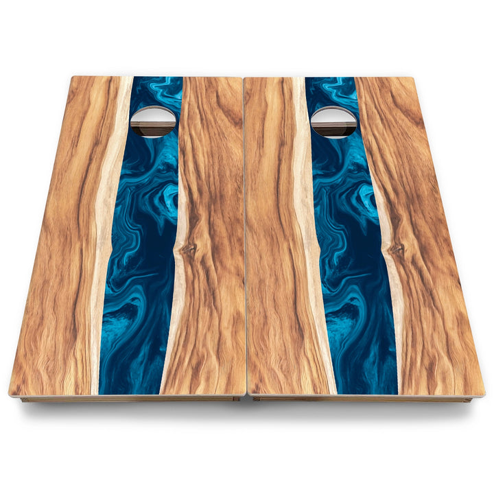 Patterned Background Cornhole Boards - Backyard Series