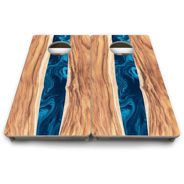 Live Edge River - Mini or Vacation Size Cornhole Boards