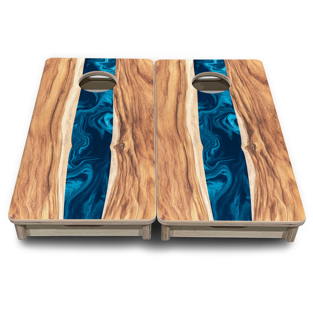 Mini Cornhole Boards - Live Edge River