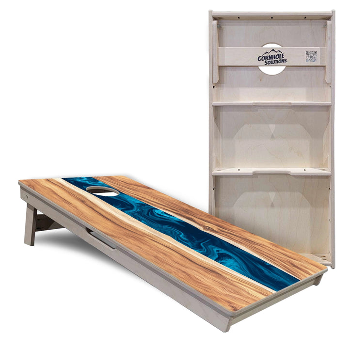 Live Edge River Cornhole Boards – Tournament Series