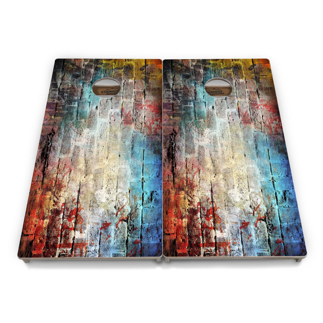 Colorful Brick Cornhole Boards – Tournament Series