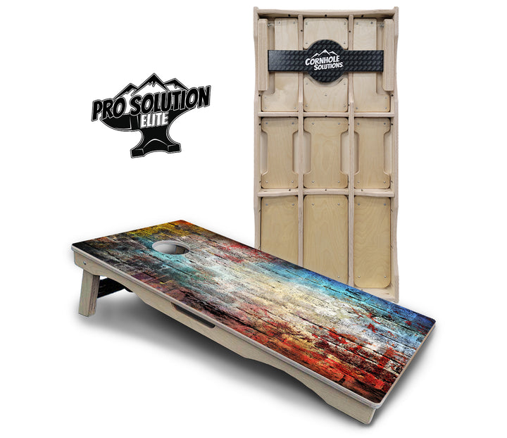 Colorful Brick Cornhole Boards - Pro Solution Elite Series