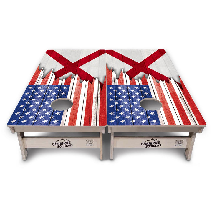 State Flag Cornhole Boards – AL–GA – Tournament Series