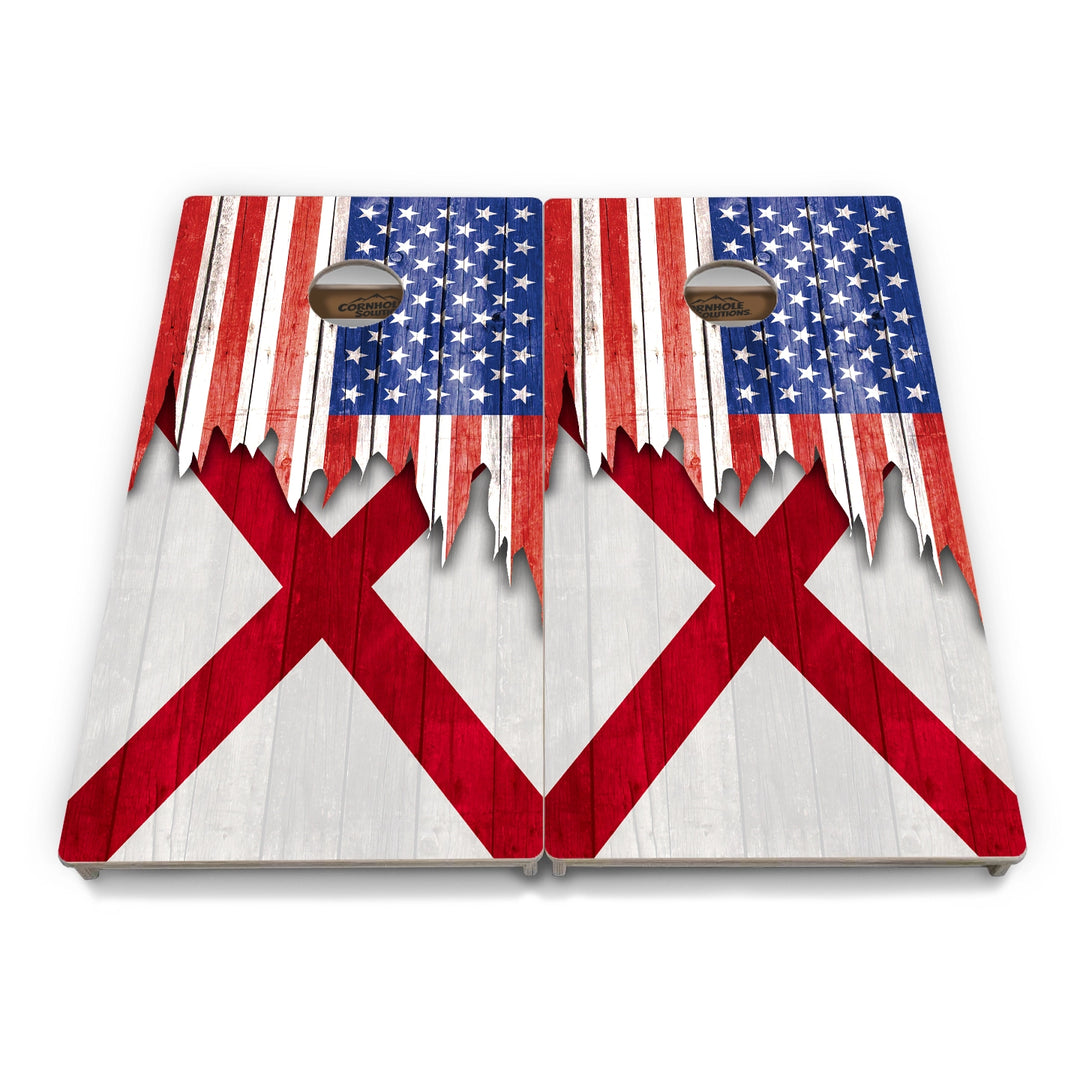 State Flag Cornhole Boards – AL–GA – Tournament Series