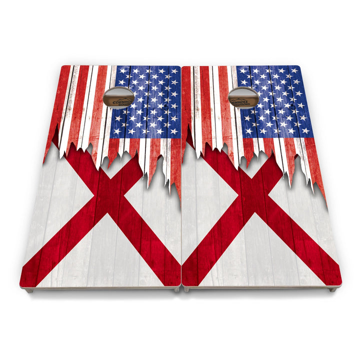 State Flag Cornhole Boards – AL–GA – Tournament Series