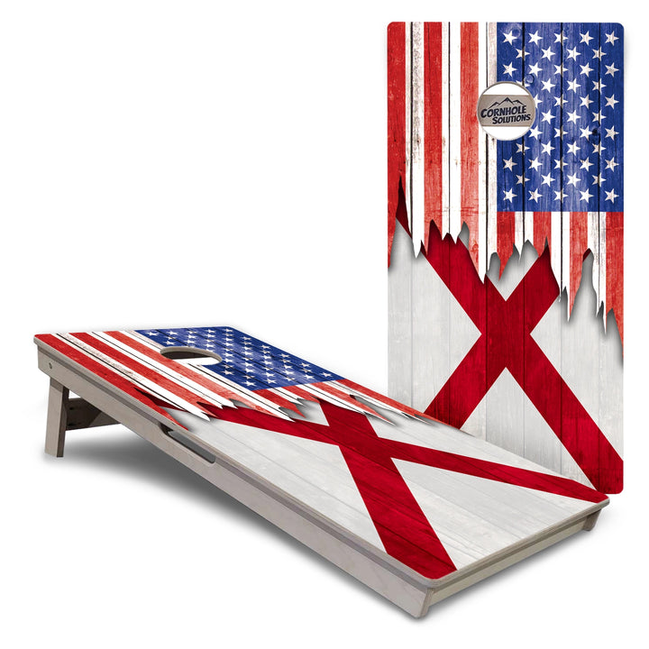 State Flag Cornhole Boards – AL–GA – Tournament Series