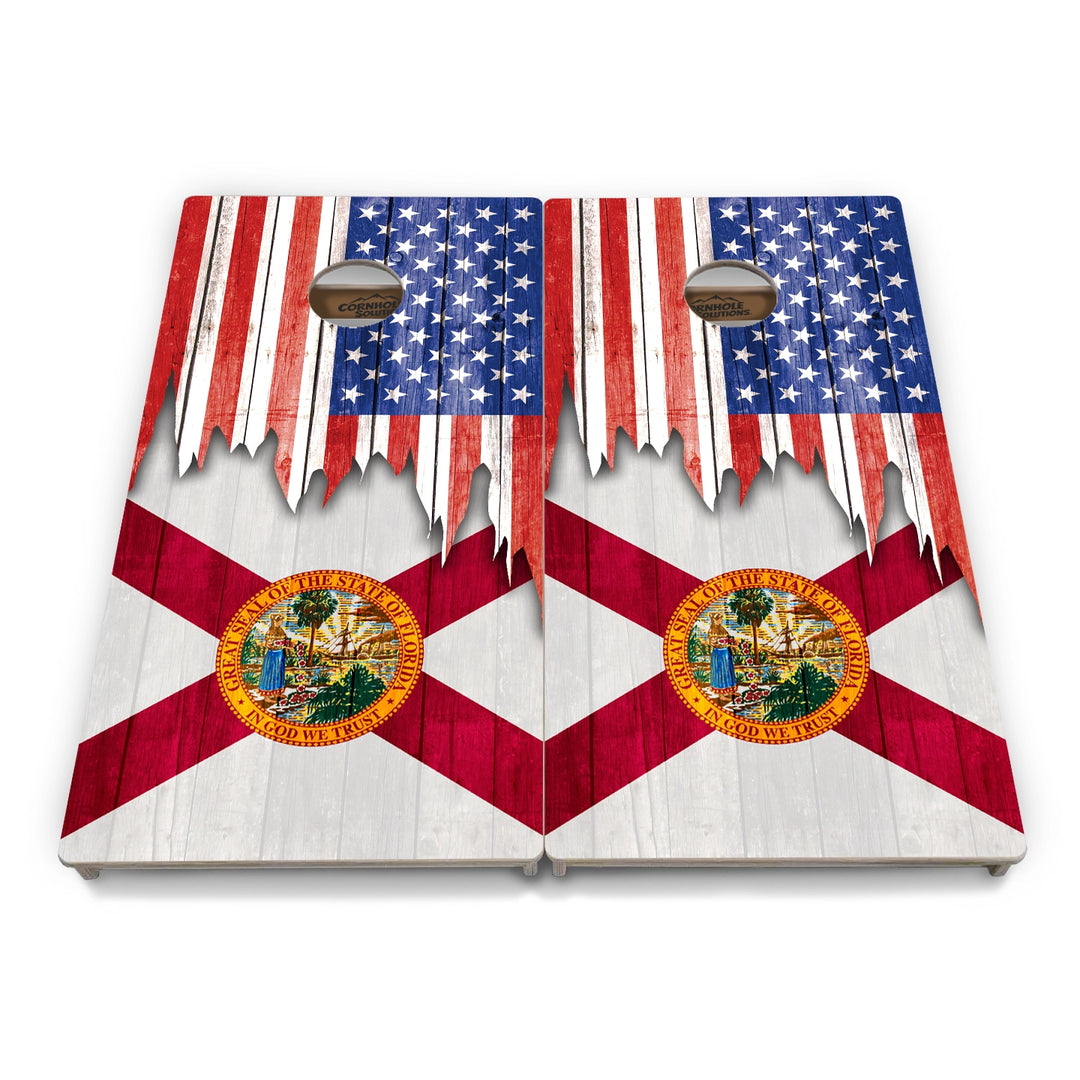 State Flag Cornhole Boards – AL–GA – Tournament Series