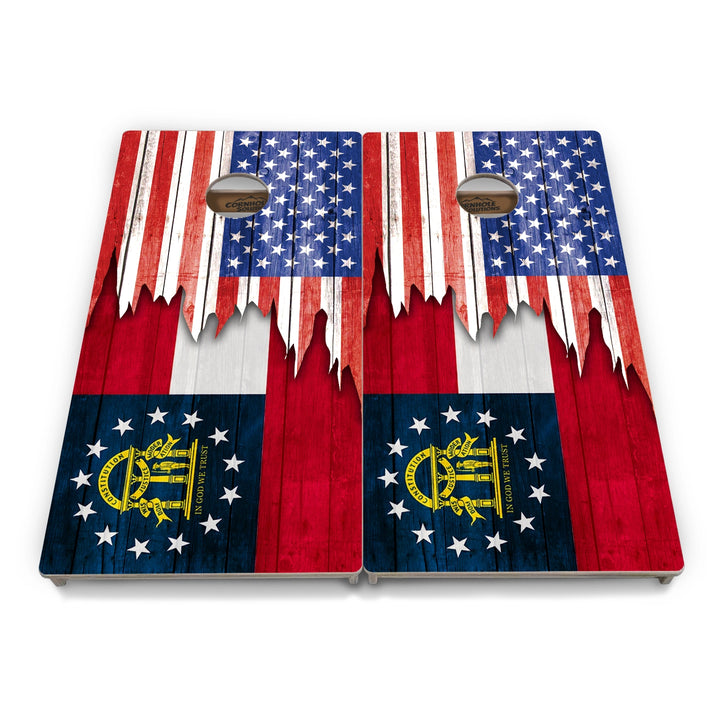 State Flag Cornhole Boards – AL–GA – Tournament Series