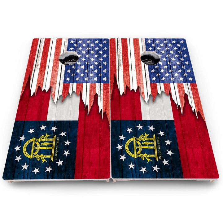 State Flag Cornhole Boards – AL to GA – Pro Lite or Pro Elite