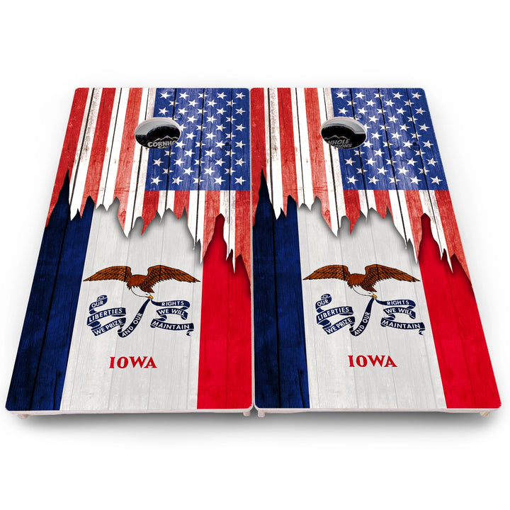 State Flag Cornhole Boards – HI to MD – Pro Lite or Pro Elite