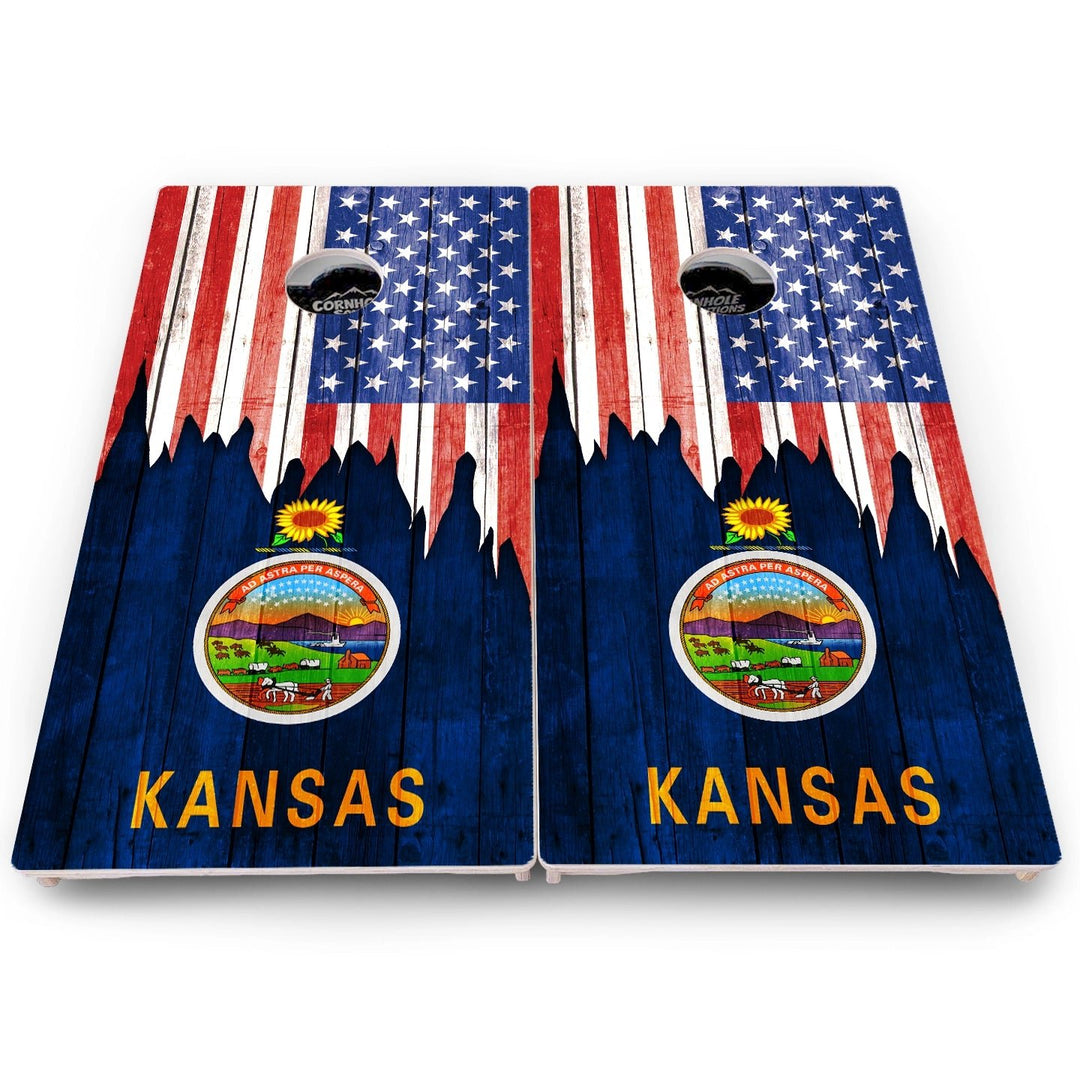 State Flag Cornhole Boards – HI to MD – Pro Lite or Pro Elite