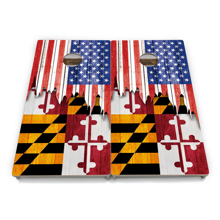 State Flag Cornhole Boards – HI–MD – Tournament Series