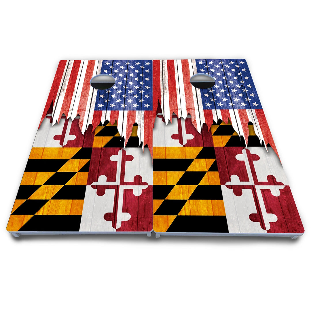 State Flag Designs Hawaii to Maryland Cornhole Boards - All Weather Series