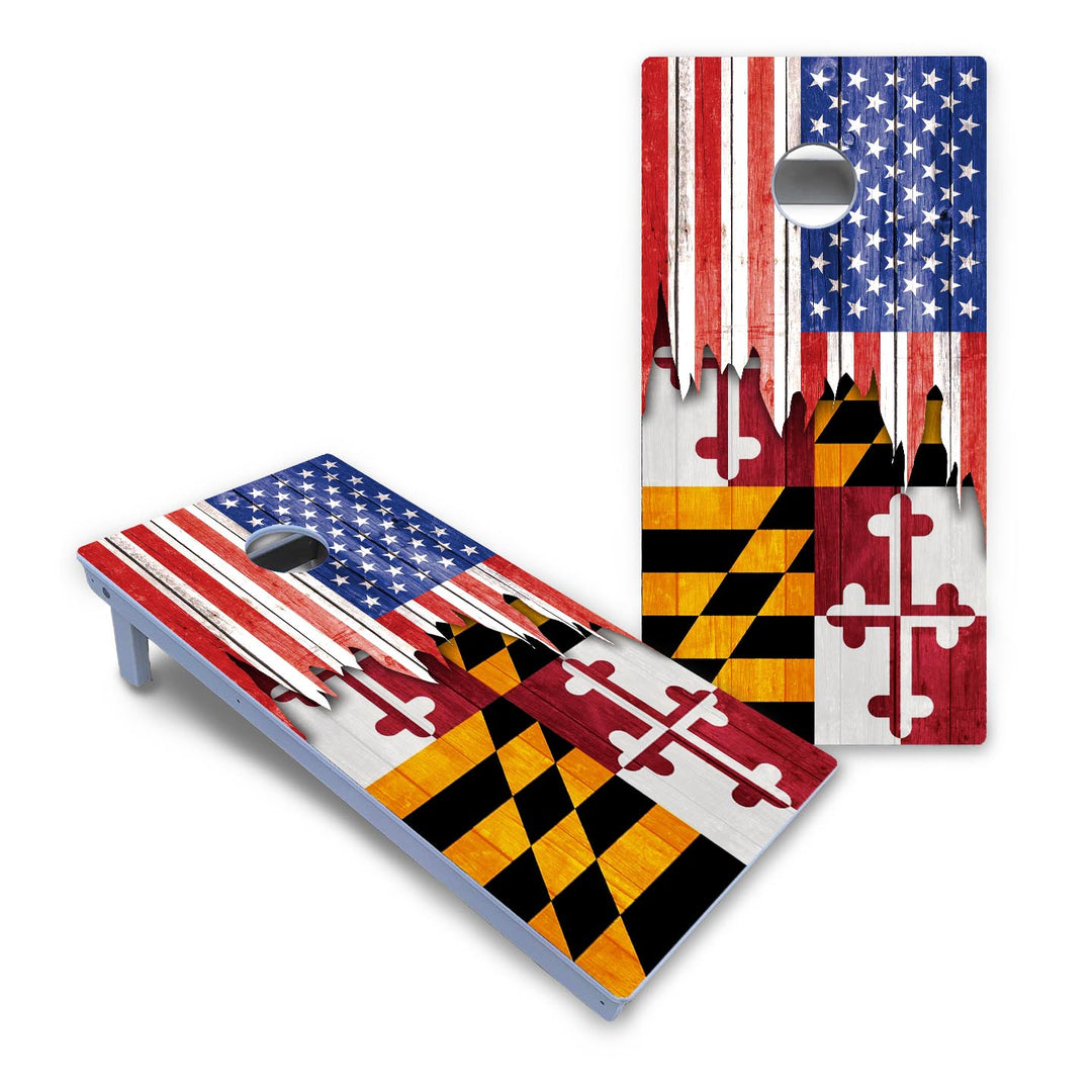 State Flag Designs Hawaii to Maryland Cornhole Boards - All Weather Series
